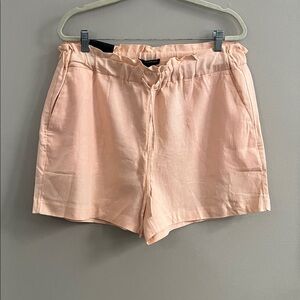 Banana Republic peach linen blend shorts 4” size large new